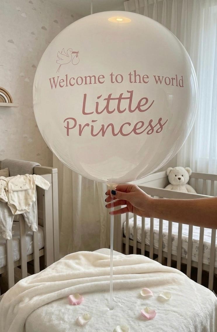 בלון בובו ללידת בת — Welcome to the world, Little Princess
